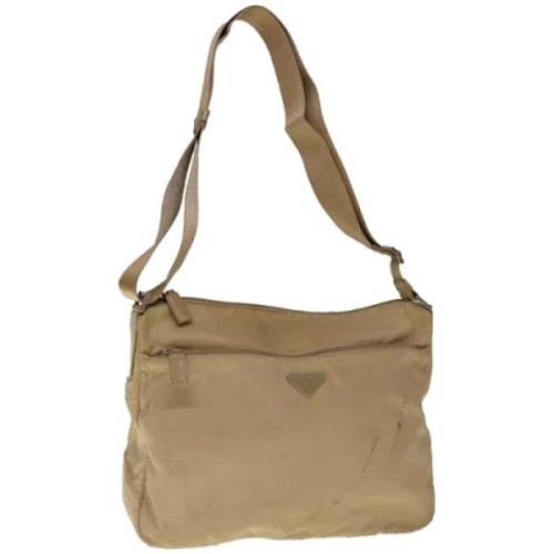 Pre-owned Fabric prada-bags Prada Vintage , Beige , Dames