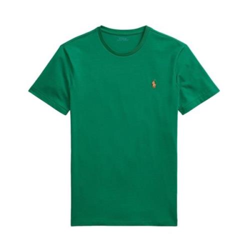 Custom Slim Fit Katoenen T-Shirt Ralph Lauren , Green , Heren