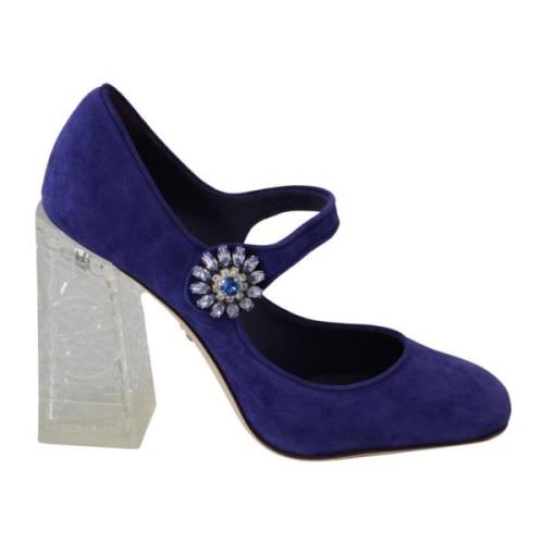Paarse Kristal Mary Janes Pumps Dolce & Gabbana , Purple , Dames