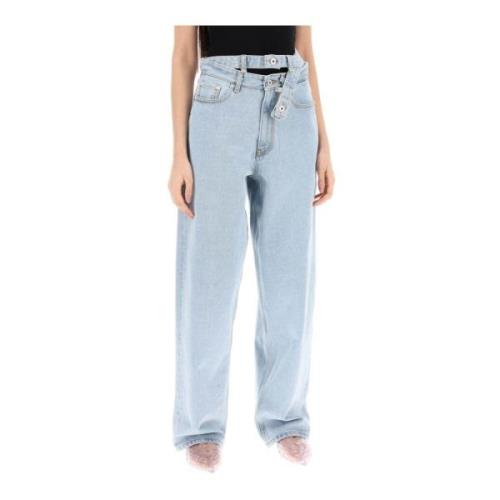 Wide Jeans Y/Project , Blue , Dames