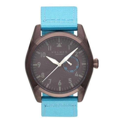 Koper Turkoois Diamant Horloge Collectie Holmen Copenhagen , Blue , He...