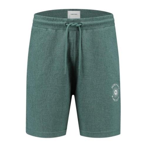 Pure Path Bouclé Sweat Korte Broek Heren Groen Pure Path , Green , Her...