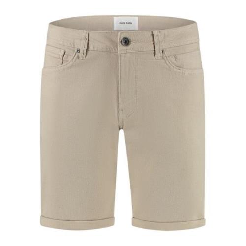 Korte Broek- PP THE Steve Skinny FIT Pure Path , Beige , Heren