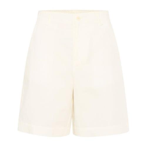 Shorts met hoge taille en zakken in Tofu Part Two , Beige , Dames
