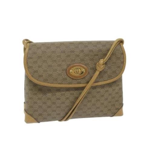 Pre-owned Canvas gucci-bags Gucci Vintage , Beige , Dames