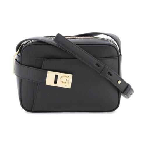 Verstelbare Riem Leren Cameratas Salvatore Ferragamo , Black , Dames