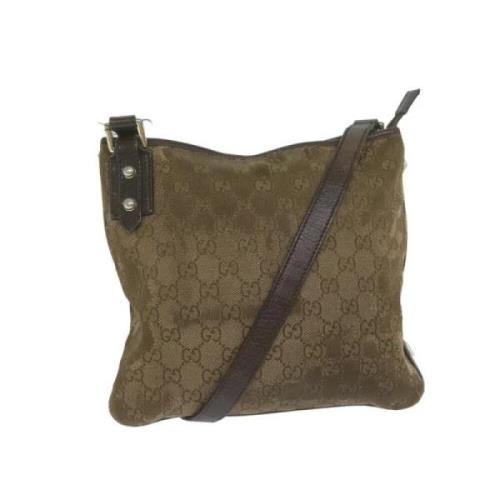 Pre-owned Canvas gucci-bags Gucci Vintage , Beige , Dames