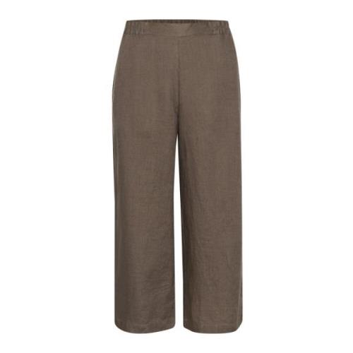 Cropped Trousers Part Two , Brown , Dames