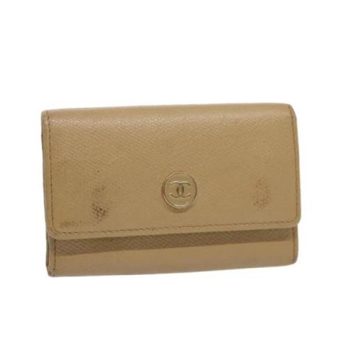 Pre-owned Canvas key-holders Chanel Vintage , Beige , Dames