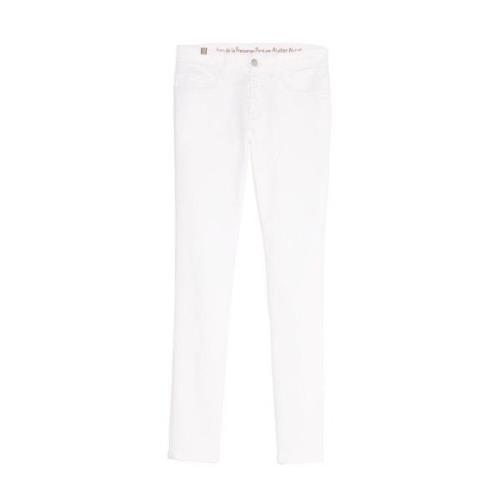 Bamboe slim fit witte katoenen jeans x Notify Ines De La Fressange Par...