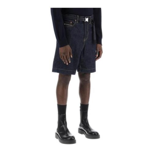 Denim Shorts Sacai , Blue , Heren