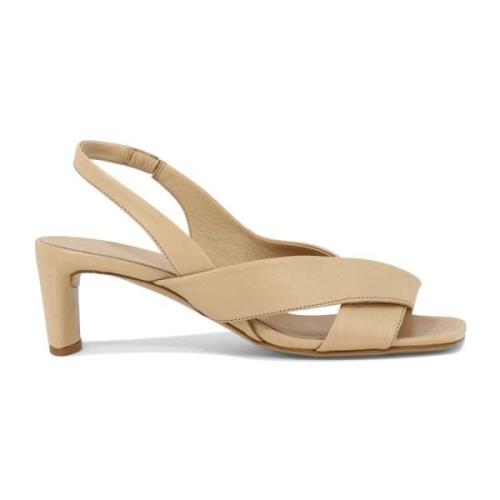 High Heel Sandals DEL Carlo , Beige , Dames