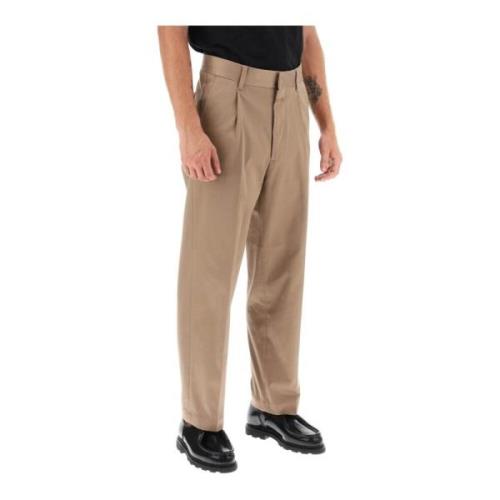 Suit Trousers Closed , Brown , Heren