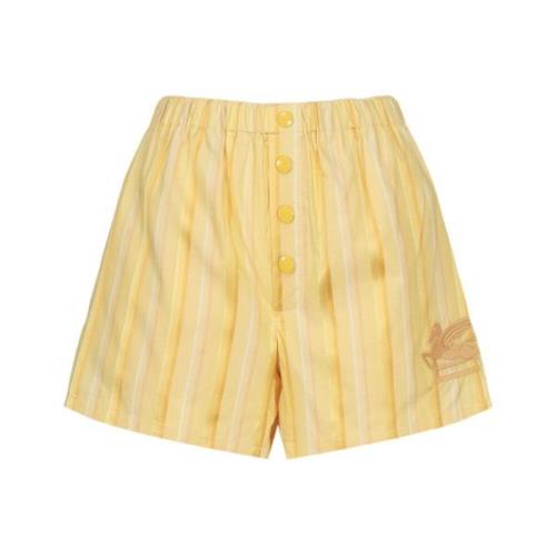 Short Shorts Etro , Yellow , Dames