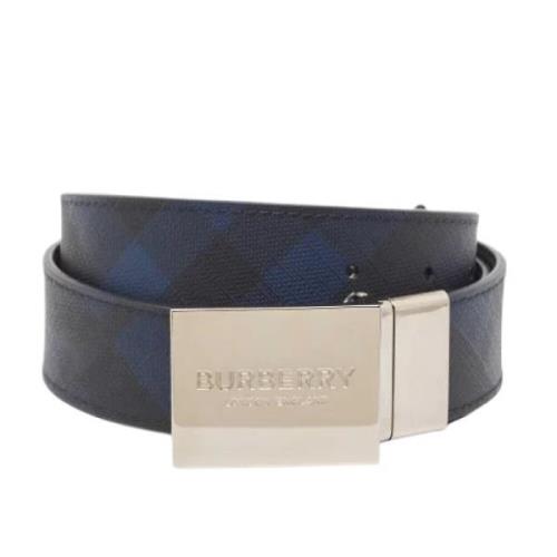 Pre-owned Leather belts Burberry Vintage , Blue , Dames