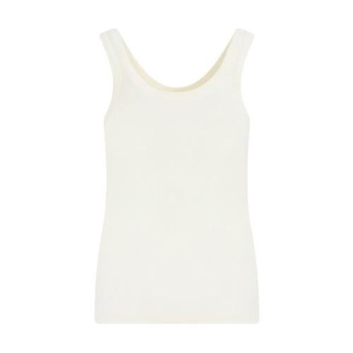 Citroenglazuur Rib Tanktop Lemaire , White , Dames