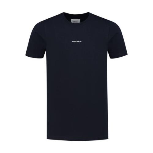 Logo T-shirt, Korte Mouw Pure Path , Blue , Heren