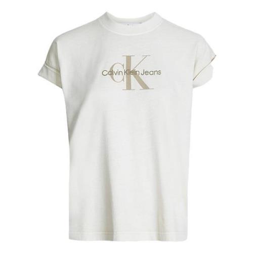 t-shirts beige Calvin Klein , Beige , Dames