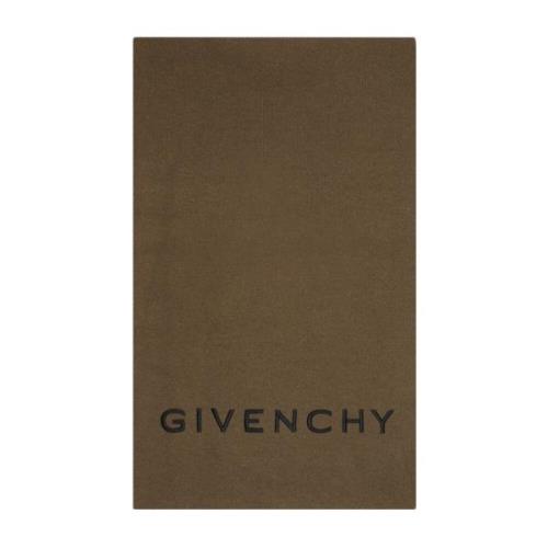 Khaki Zwart Sjaal Givenchy , Brown , Heren
