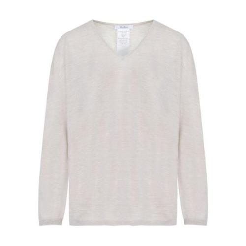 Freccia V-Neck Sweater Max Mara , White , Dames