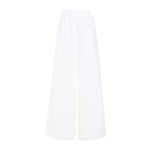 Wide Trousers Max Mara , White , Dames