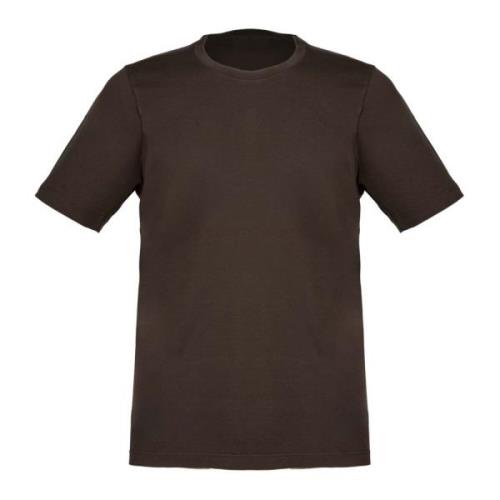 Vintage Bruin T-shirt met Zijopeningen Gran Sasso , Brown , Heren