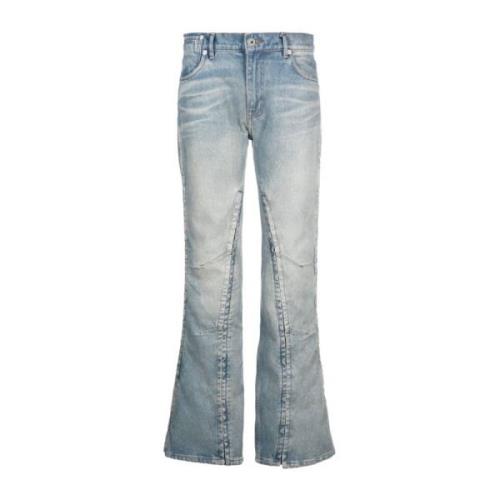Flared Straight-Leg Denim Jeans Y/Project , Blue , Dames
