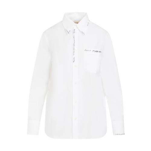 Katoenen Lily White Shirt Marni , White , Dames