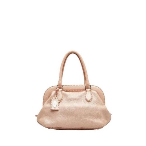 Pre-owned Leather handbags Fendi Vintage , Pink , Dames