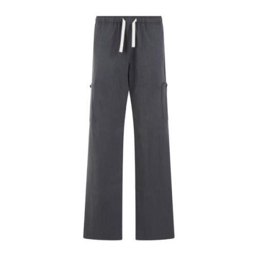 Wide Trousers Palm Angels , Gray , Heren