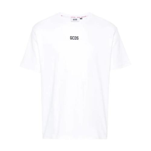 Optisch Wit Basic Logo Tee Gcds , White , Heren