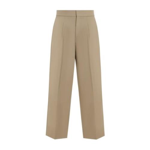 Relaxte Single Pleat Broek Fear Of God , Beige , Heren