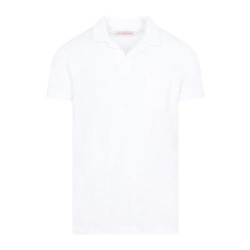 Witte Terry Katoenen Polo Shirt Orlebar Brown , White , Heren