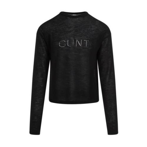 Zwarte Cunty Pullover Sweater Rick Owens , Black , Heren