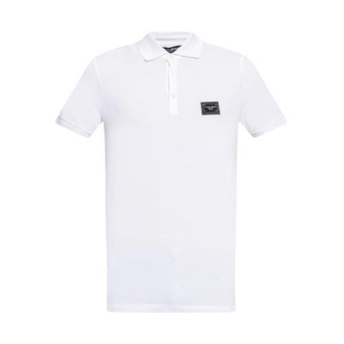 Katoenen poloshirt Dolce & Gabbana , White , Heren