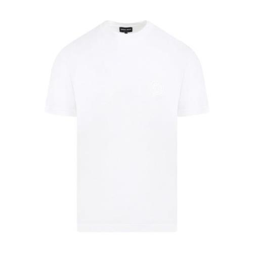 Optisch Wit T-Shirt Giorgio Armani , White , Heren