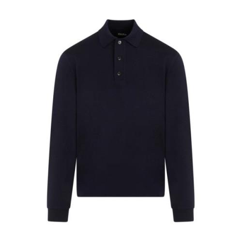 Luxe High Performance Polo Shirt Ermenegildo Zegna , Blue , Heren