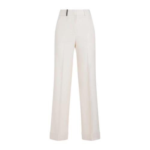 Wide Trousers Peserico , Beige , Dames