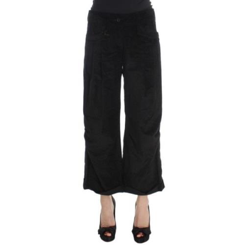 Wide Trousers Ermanno Scervino , Black , Dames