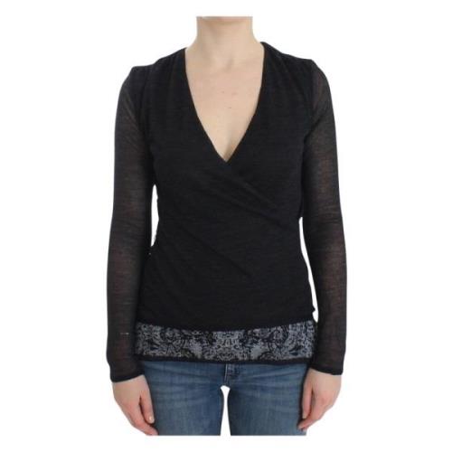 V-neck Knitwear Ermanno Scervino , Black , Dames