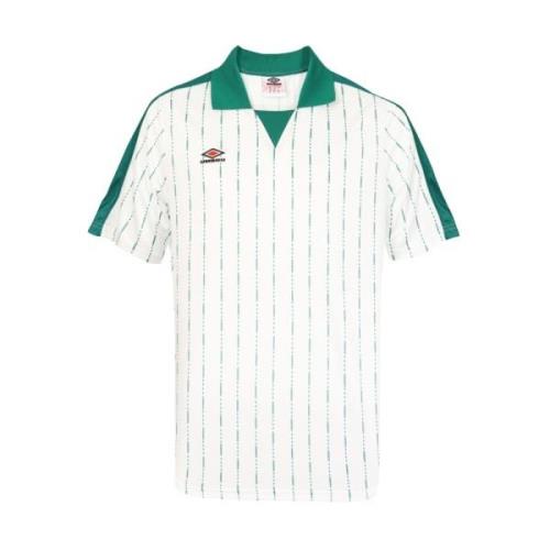 Linear Print Polo Shirt Umbro , White , Heren