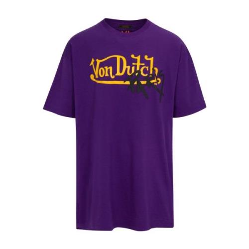 Laurenz Lifestyle T-shirt VON Dutch , Purple , Heren