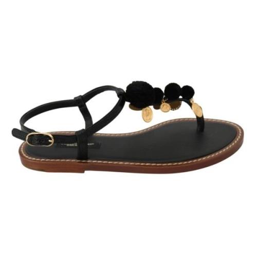 Flat Sandals Dolce & Gabbana , Black , Dames