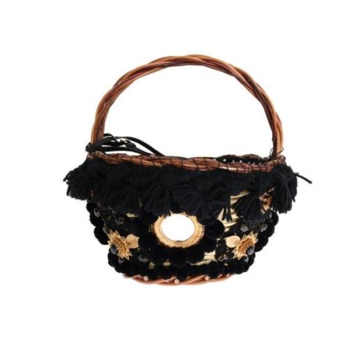 Chique Beige & Zwart Snakeskin Emmer Tas Dolce & Gabbana , Black , Dam...