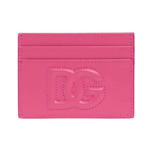 Leren kaarthouder Dolce & Gabbana , Pink , Dames