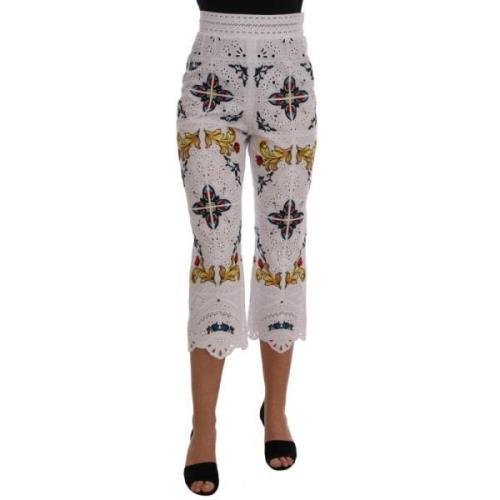 Cropped Trousers Dolce & Gabbana , Multicolor , Dames