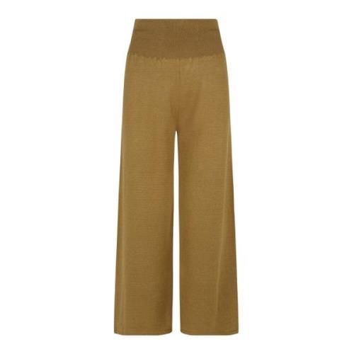 Rinen, linnen gebreide broek mosterd Cortana , Brown , Dames