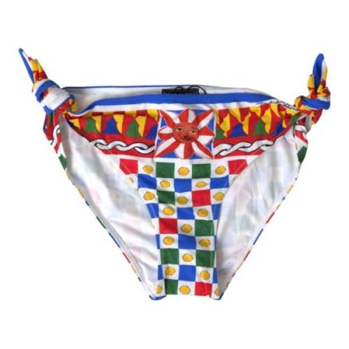 Multicolor Carretto Print Bikini Broekje Dolce & Gabbana , Multicolor ...