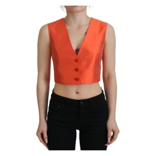 Sleeveless Tops Dolce & Gabbana , Orange , Dames