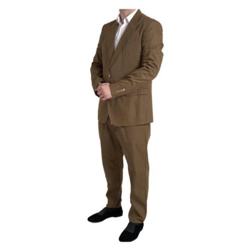 Single Breasted Suits Dolce & Gabbana , Brown , Heren